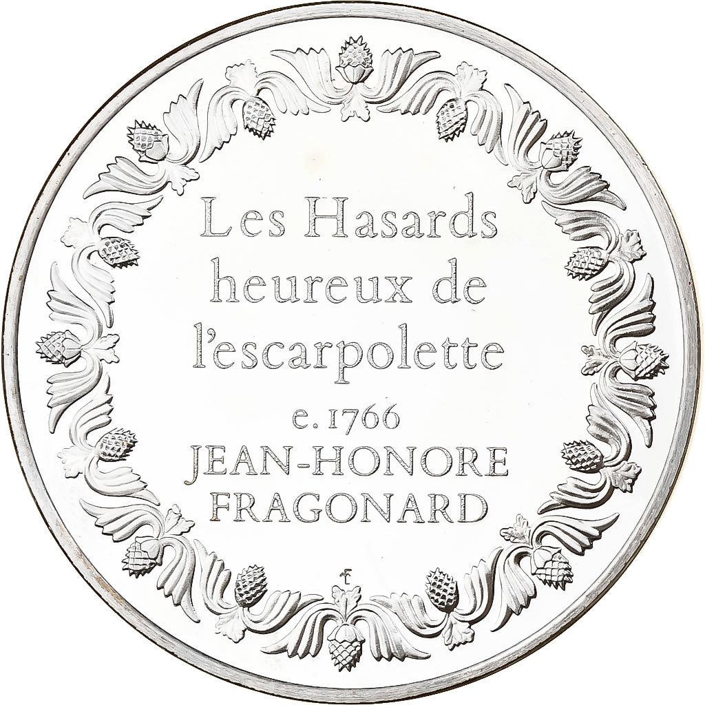 France, Medal, Les Hasards heureux de l'escarpolette, 1982, Silver, Proof