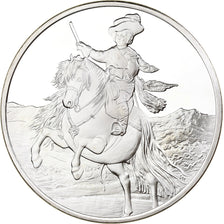 France, Medal, L'infant Baltasar Carlos à cheval - Velazquez, 1982, Silver