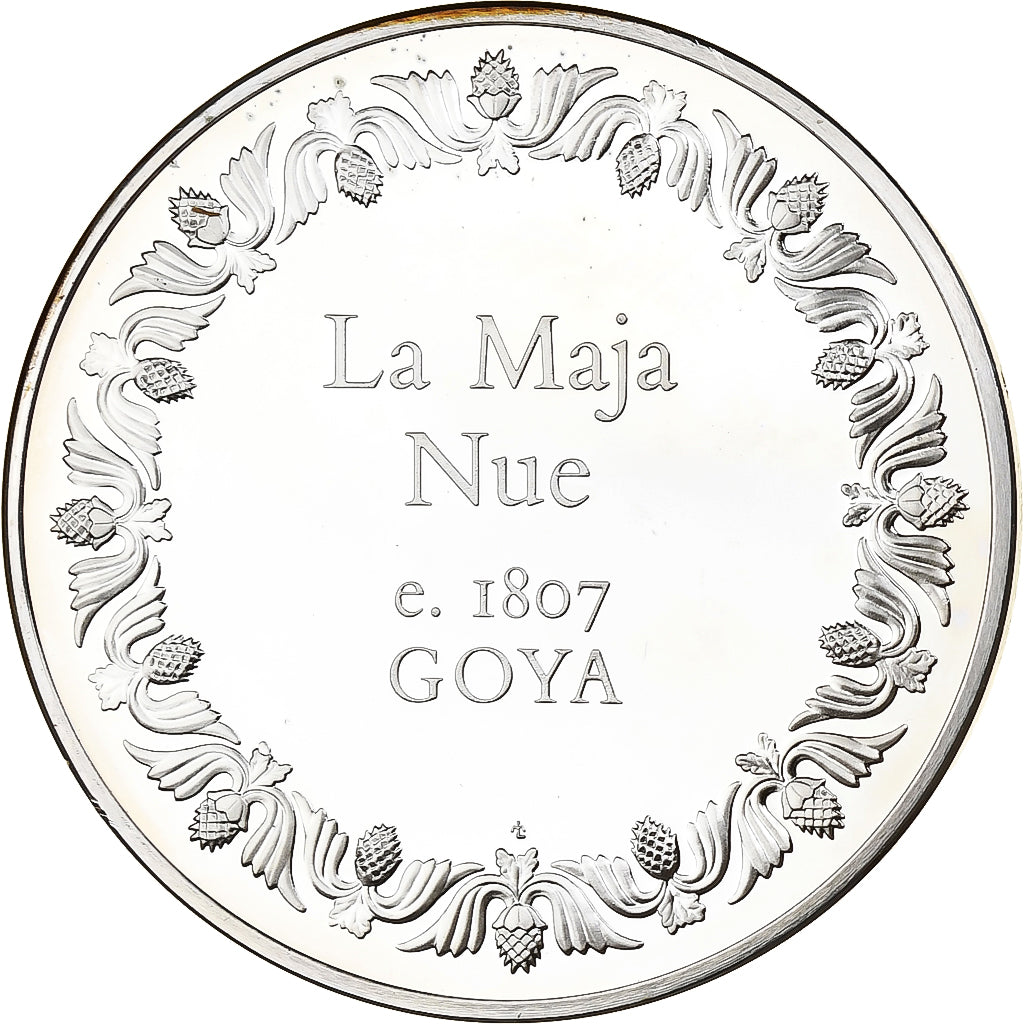 France, Medal, La Maja Nue - Goya, 1980, Silver, Proof, MS(63)