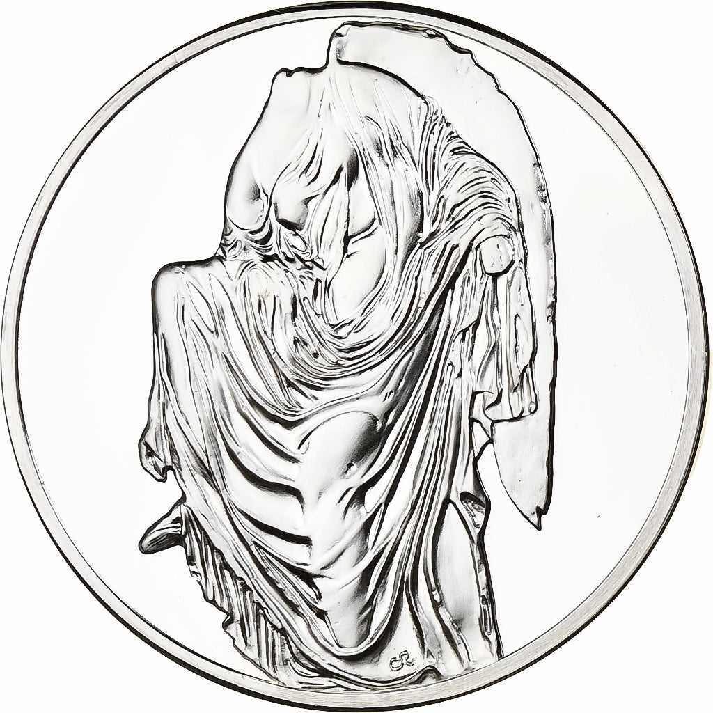 France, Medal, Nikè ajustant sa sandale - Grece, 1980, Silver, Proof, MS(63)