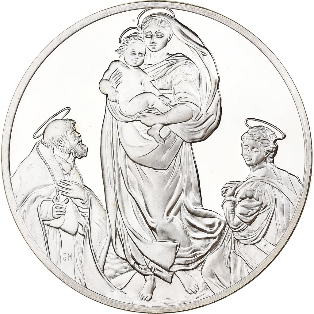 France, Medal, La Madone Sixtine - Raphaël, 1981, Silver, Proof, MS(60-62)