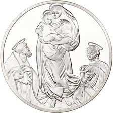 France, Medal, La Madone Sixtine - Raphaël, 1981, Silver, Proof, MS(60-62)