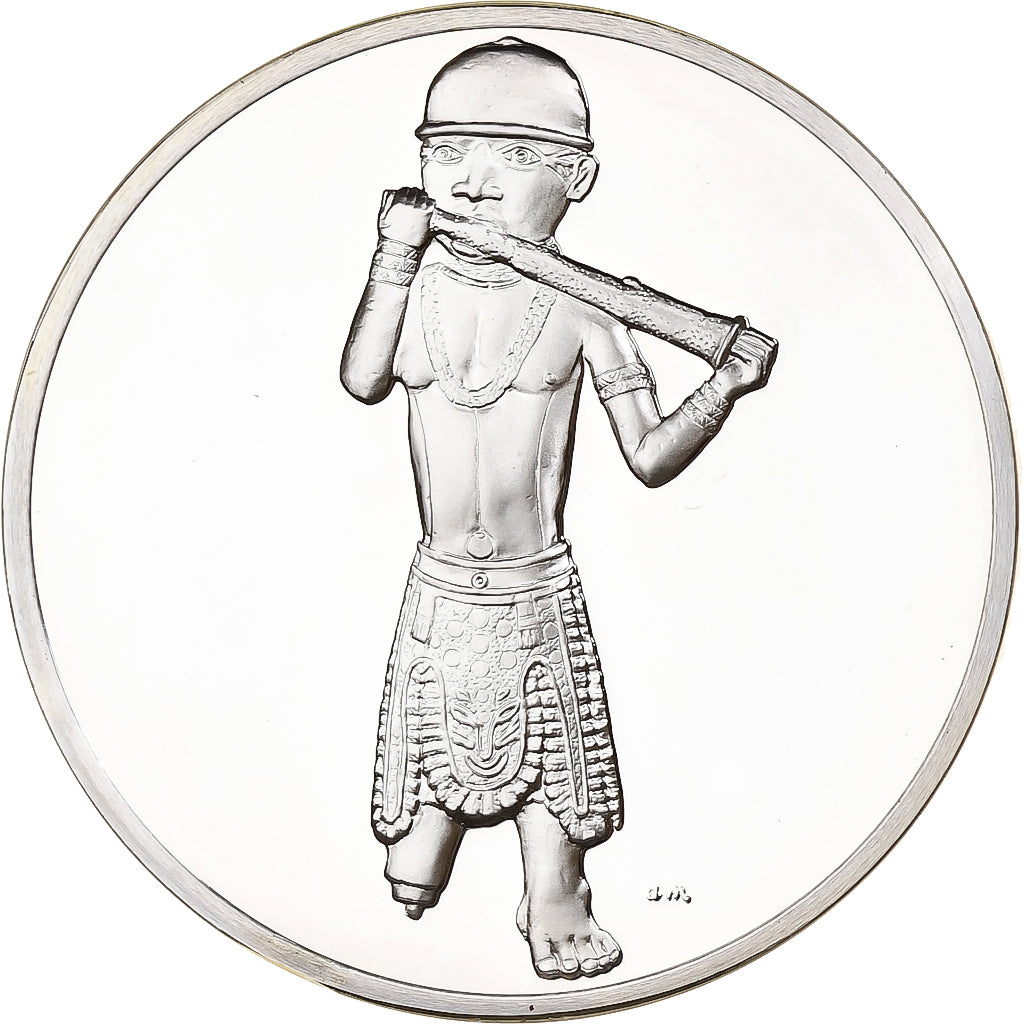 France, Medal, Le Sonneur de Cor, Africain, 1981, Silver, Proof
