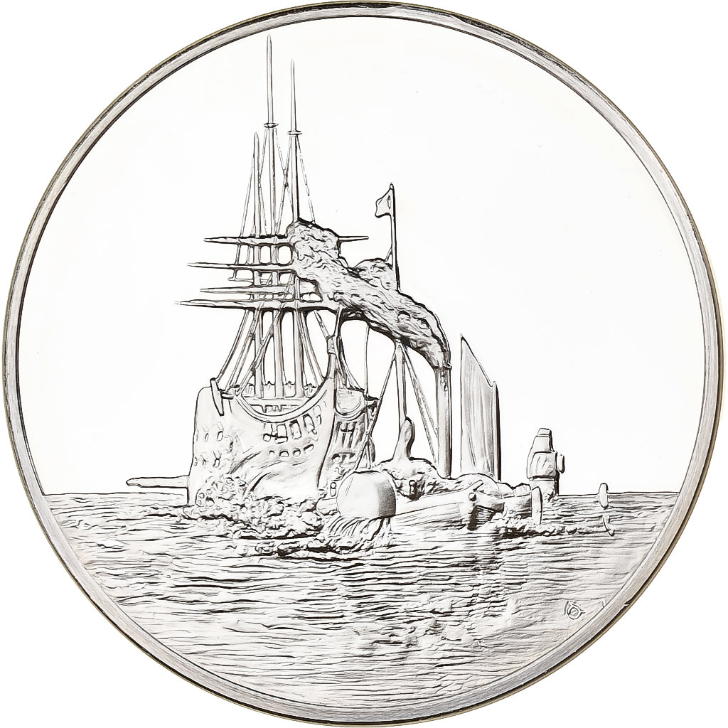 France, Medal, Le Téméraire, J.M. William Turner, 1981, Silver