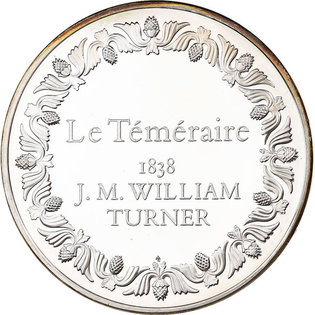 France, Medal, Le Téméraire, J.M. William Turner, 1981, Silver