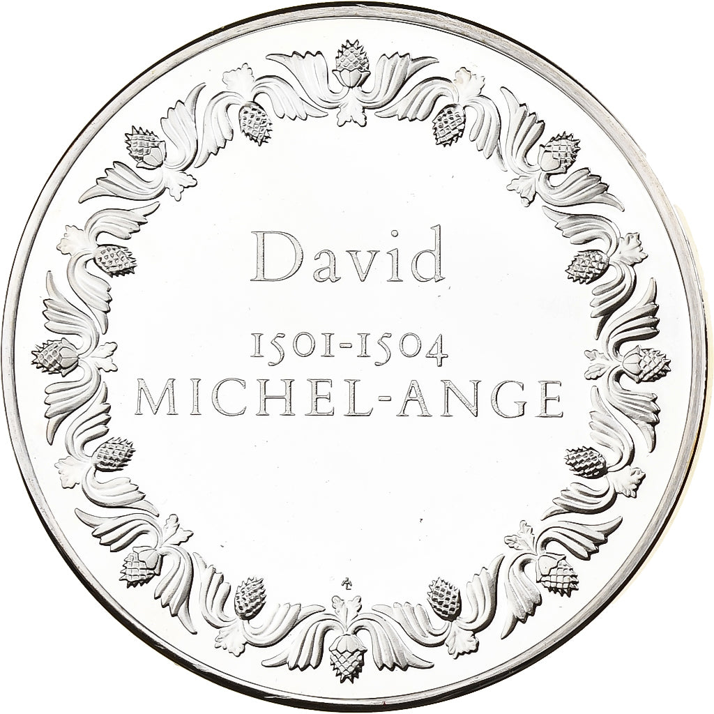 France, Medal, David, Michel-Ange, 1980, Silver, Proof, MS(63)