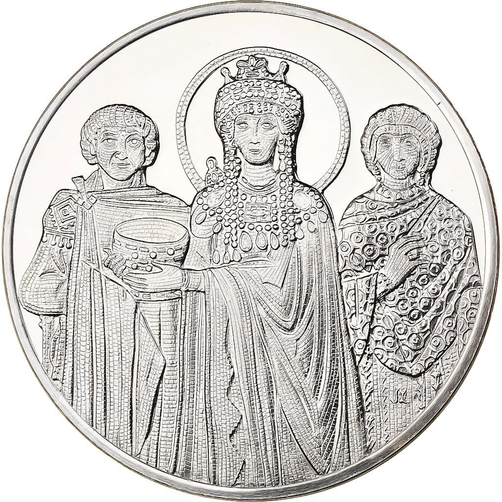 France, Medal, L'Impératrice Théodora et sa Suite, Byzantin, 1981, Silver