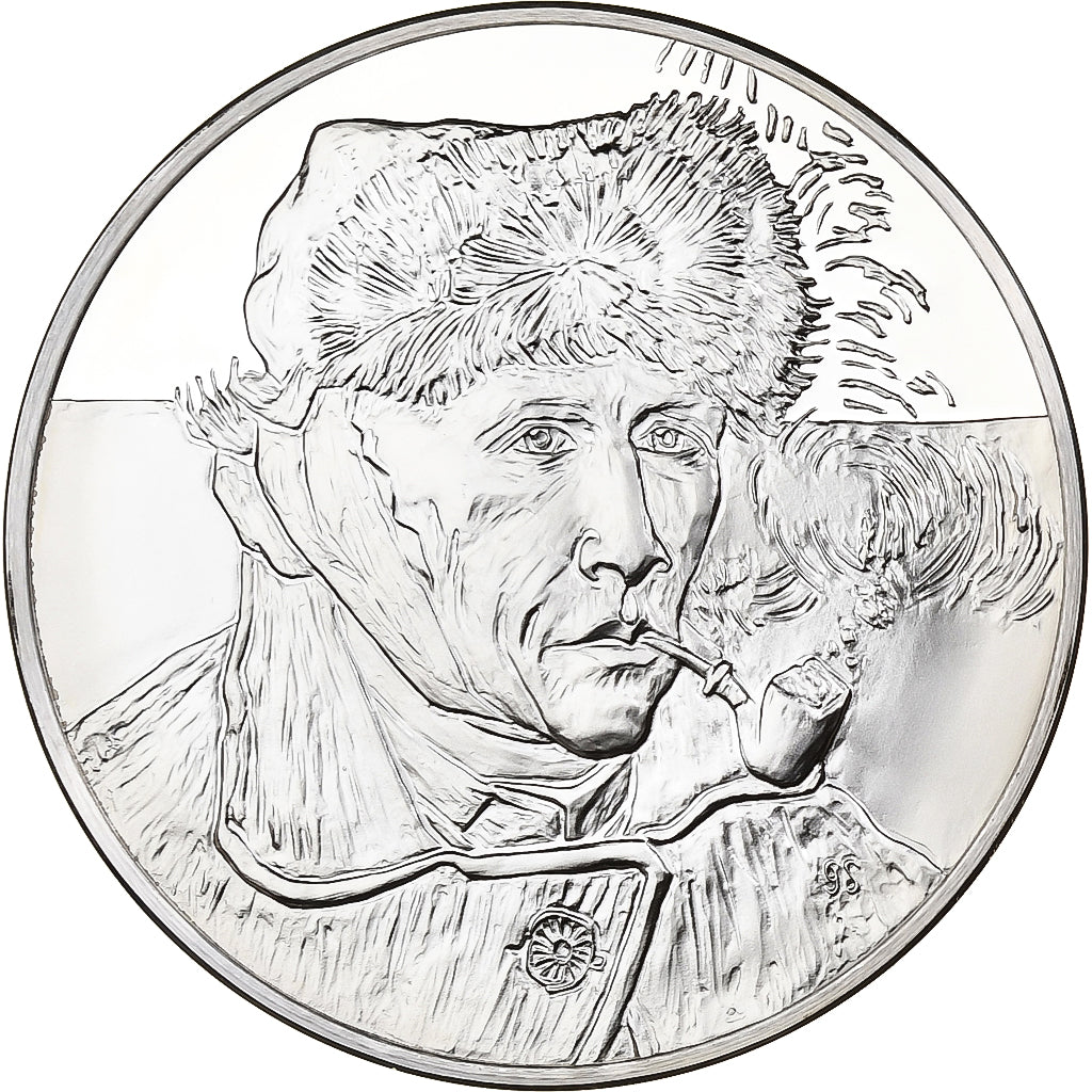 France, Medal, Autoportrait, Vincent Van Gogh, 1980, Silver, Proof, MS(63)