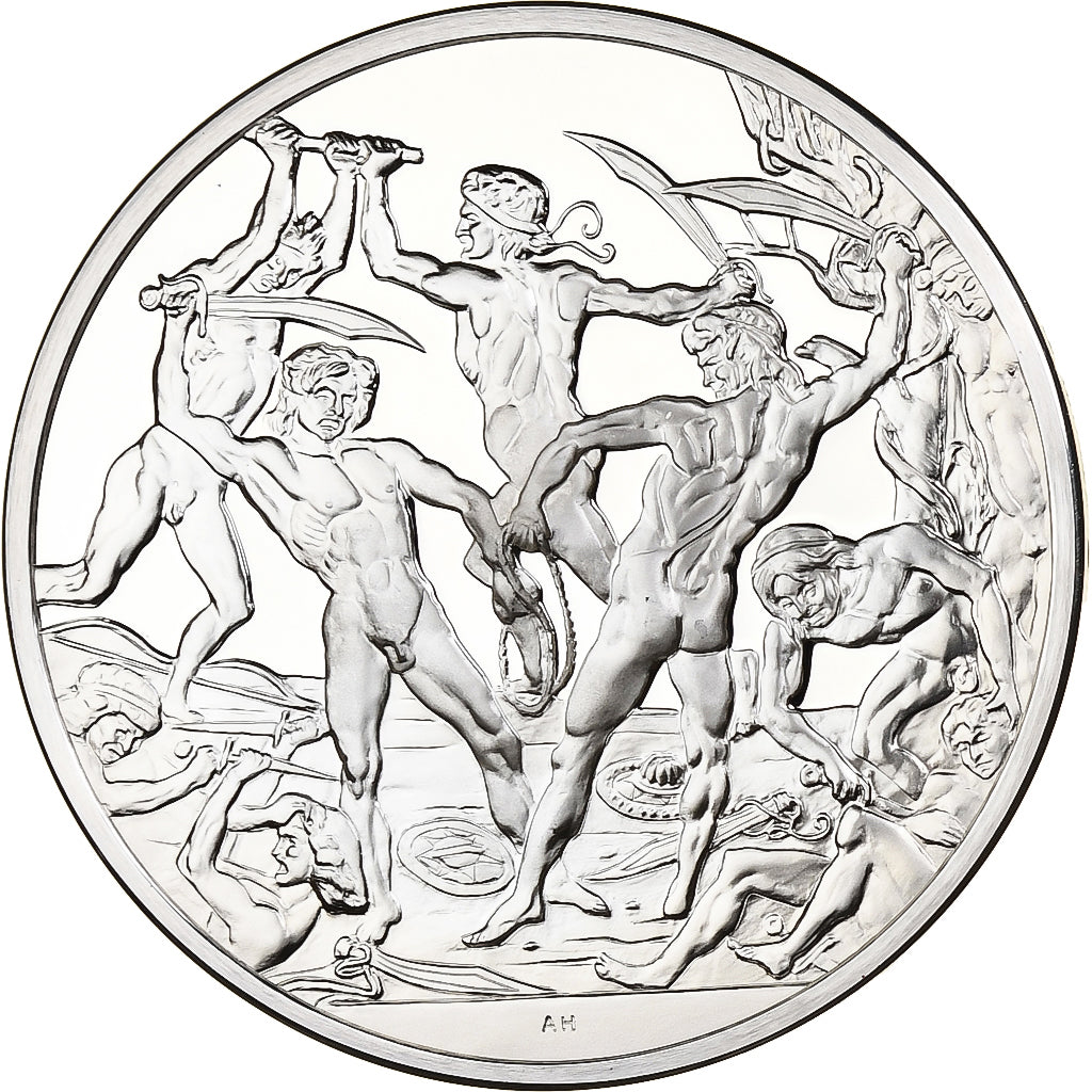 France, Medal, Bataille de nus, Pollaiolo, 1981, Silver, Proof, MS(63)