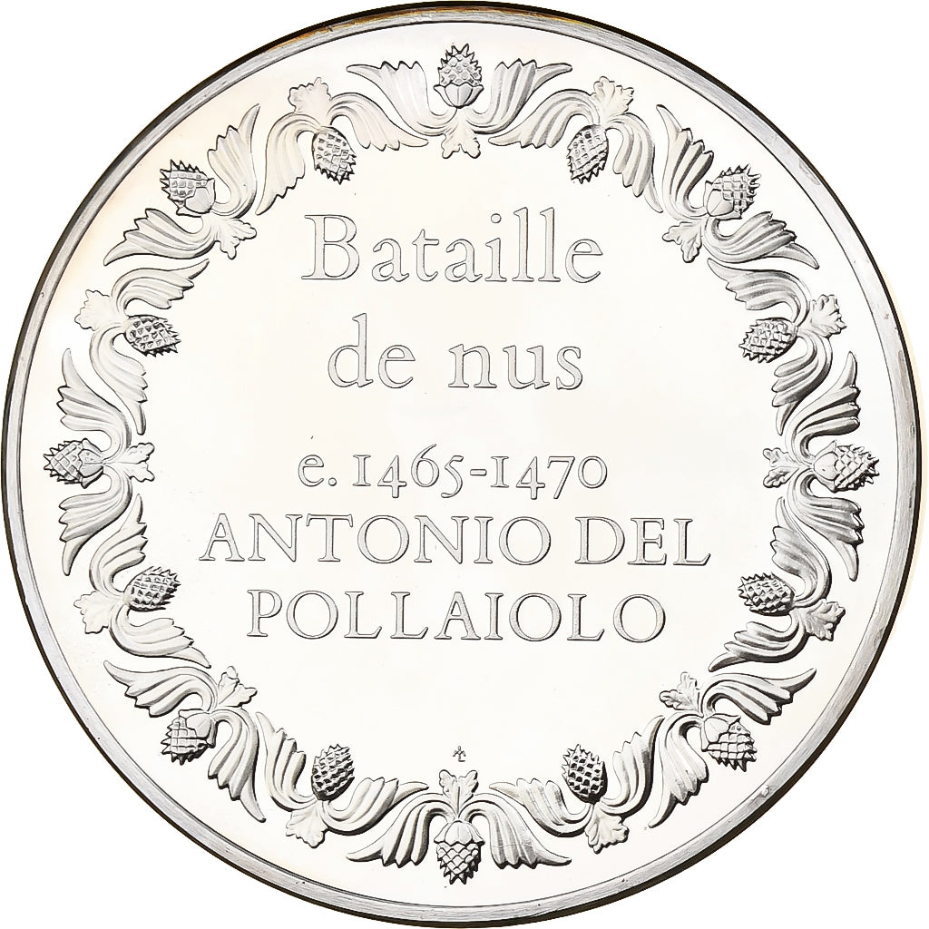 France, Medal, Bataille de nus, Pollaiolo, 1981, Silver, Proof, MS(63)