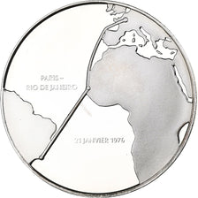 Francja, medal, Concorde, Premier vol commercial Paris-Rio de Janeiro, 1976