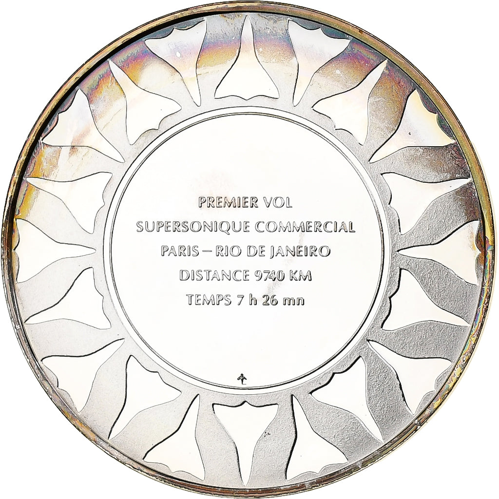 Francja, medal, Concorde, Premier vol commercial Paris-Rio de Janeiro, 1976