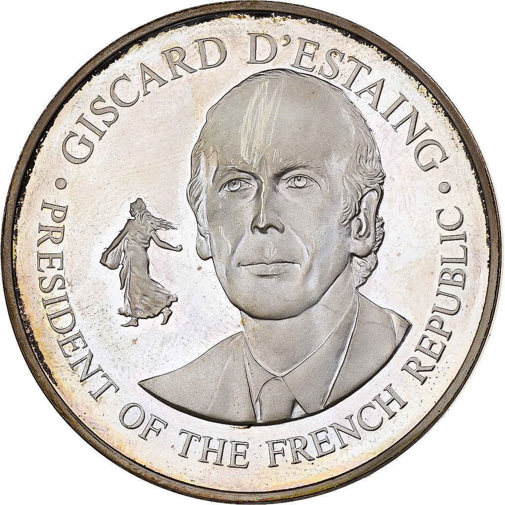 Verenigde Staten, Medaille, Visite de Valery Giscard d'Estaing, 1976, Zilver