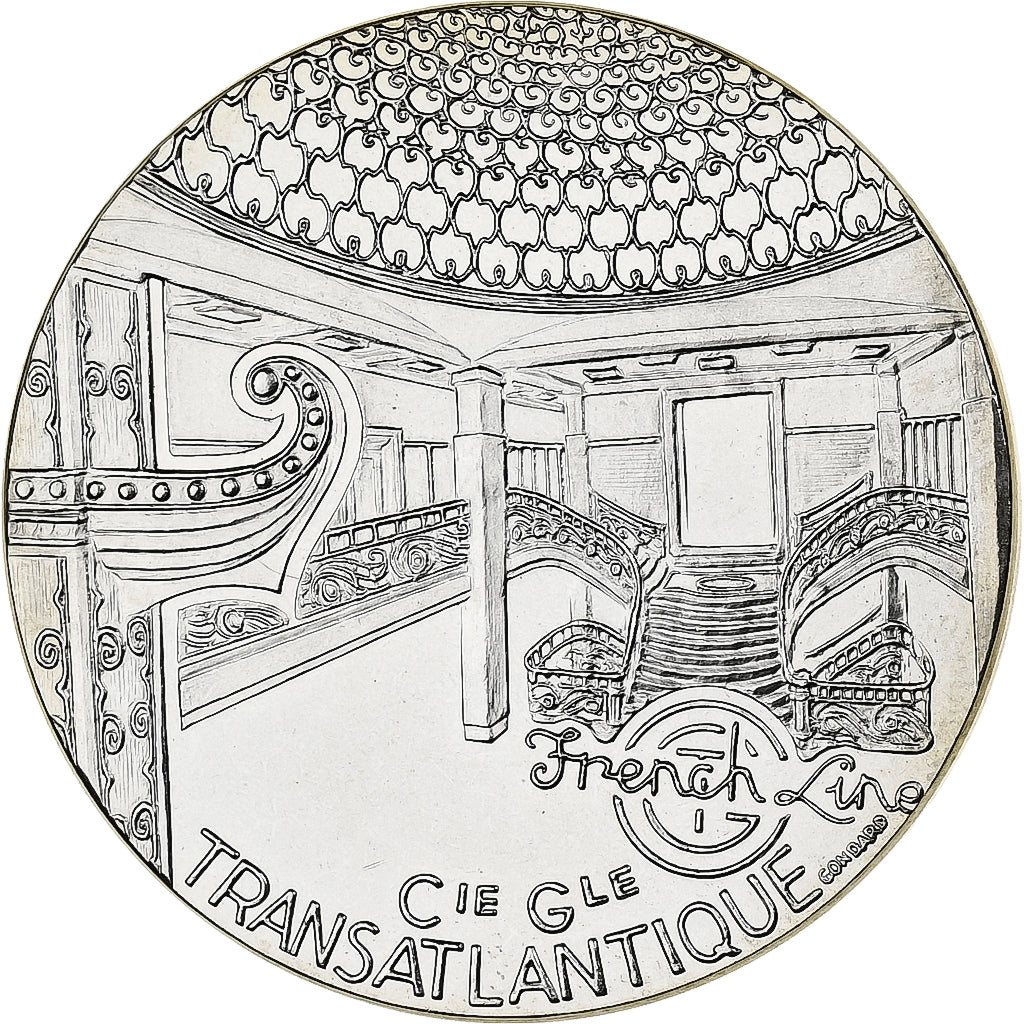 Francia, medaglia, Les Grands Transatlantiques, Paris, Rame-nichel, C. Gondard