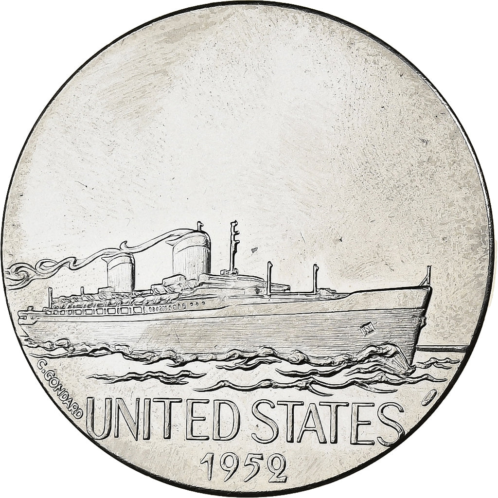 Francja, medal, Les Grands Transatlantiques, United States, Miedź-Nikiel, C.