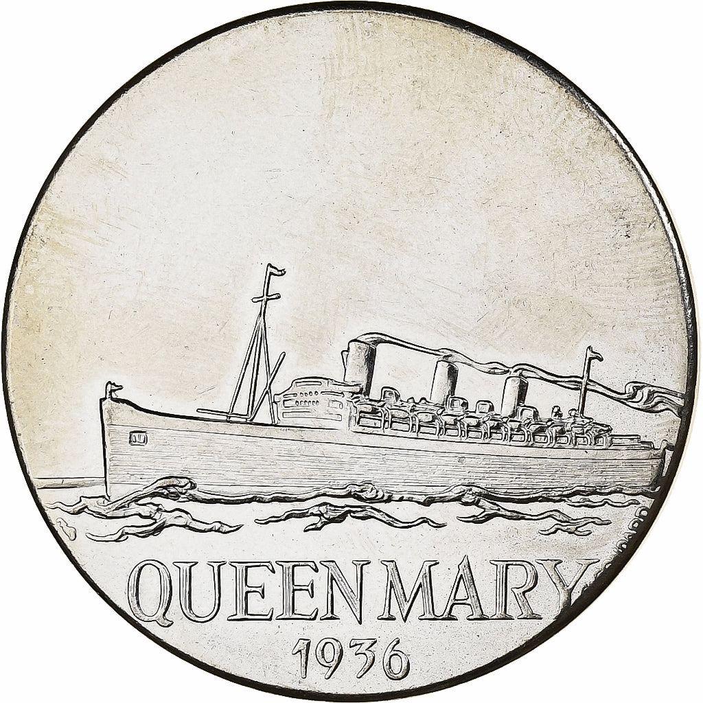 France, Medal, Les Grands Transatlantiques, Queen Mary, Copper-nickel