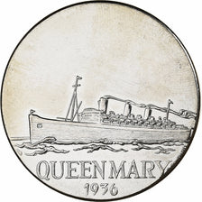 France, Medal, Les Grands Transatlantiques, Queen Mary, Copper-nickel
