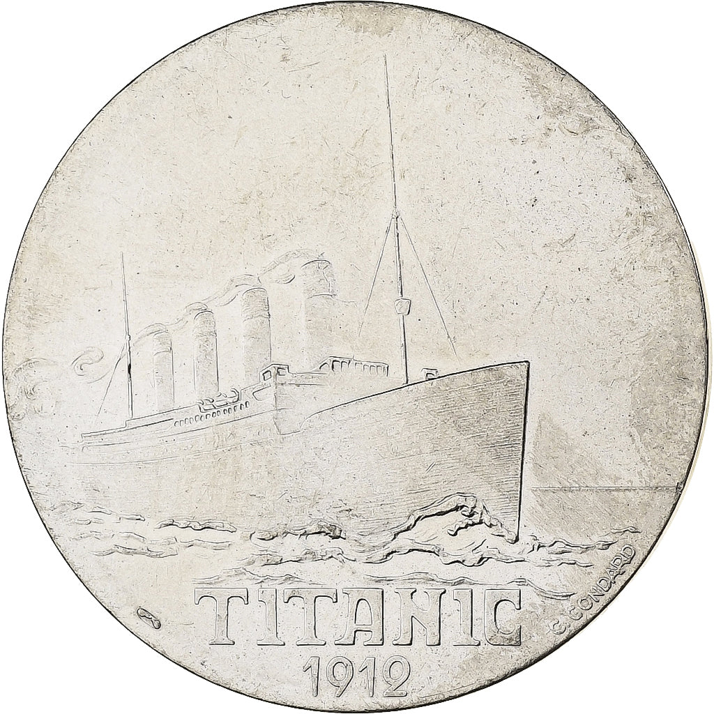 Francia, medaglia, Les Grands Transatlantiques, Titanic, Rame-nichel, C.