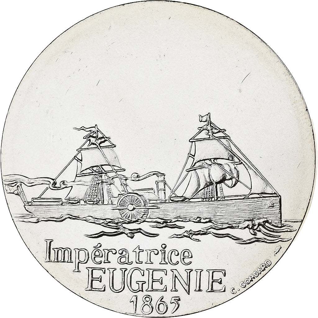 Francia, medaglia, Les Grands Transatlantiques, Impératrice Eugénie