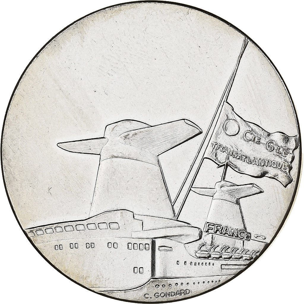 Francia, medaglia, Les Grands Transatlantiques, France, Rame-nichel, C. Gondard