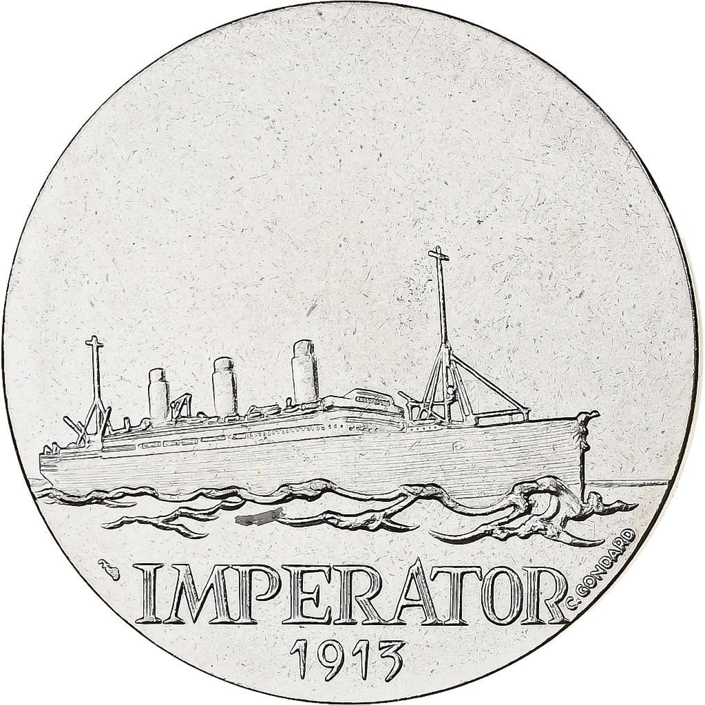 Francia, medaglia, Les Grands Transatlantiques, Imperator, Rame-nichel, C.