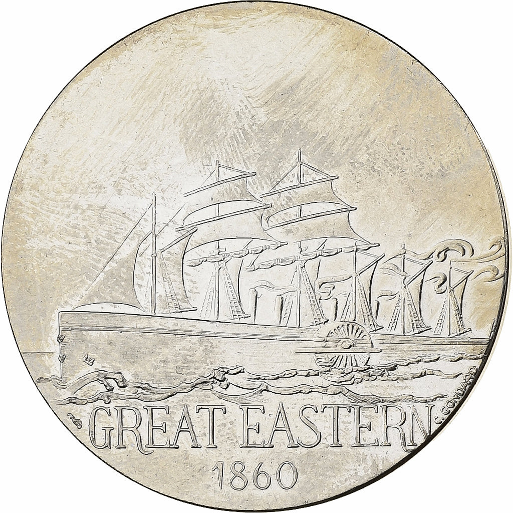 France, Medal, Les Grands Transatlantiques, Great Eastern, Copper-nickel