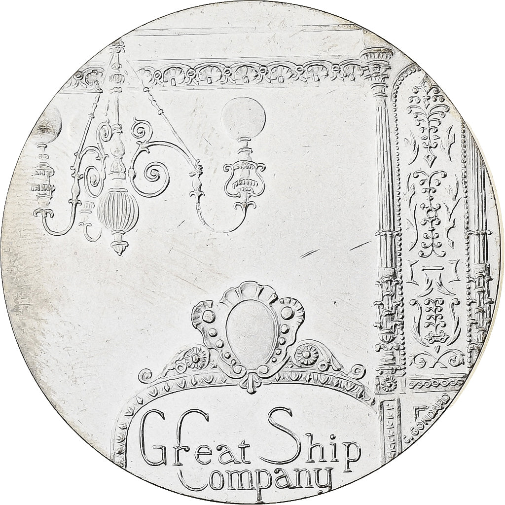 France, Medal, Les Grands Transatlantiques, Great Eastern, Copper-nickel