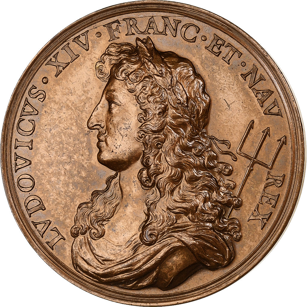 France, Medal, Louis XIV, La Navigation rétablie, 1971, Bronze, Restrike