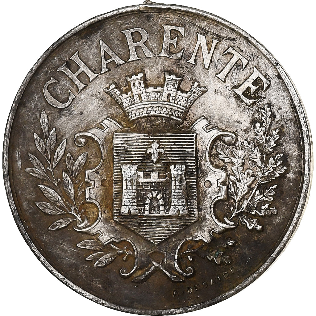 France, Medal, Charente - Union fraternelle, 1851-1904, Silver, VF(30-35)
