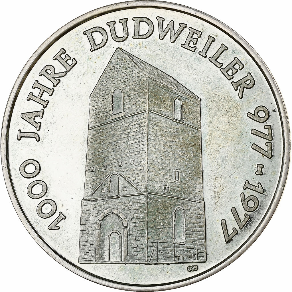 Germany, Medal, 1000 Jahre Dudweiler, 1977, Silver, AU(55-58)