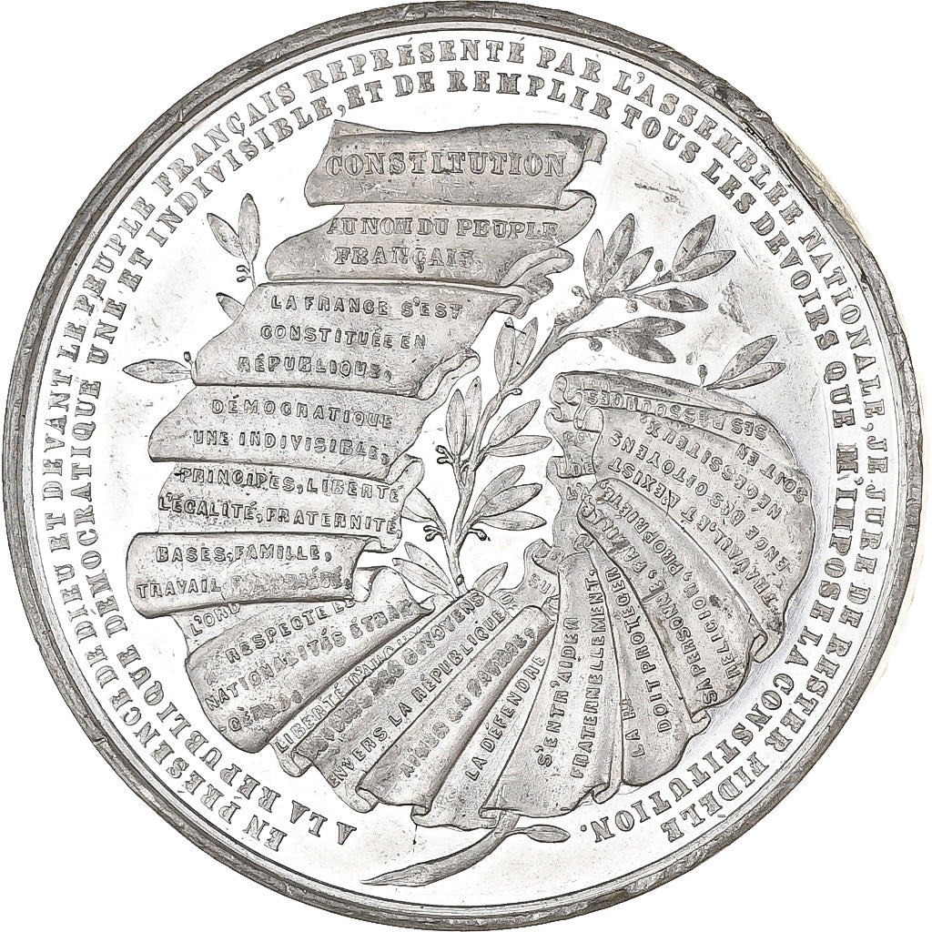 France, Médaille, Louis-Napoléon Bonaparte, Élections, 1848, Etain, SUP