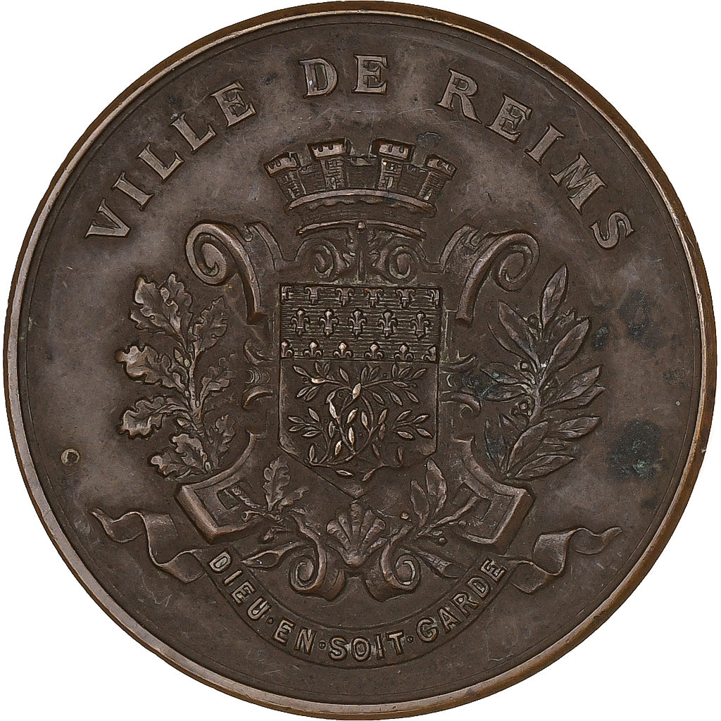 France, Médaille, Ecole Régionale des Arts Industriels de Reims, 1898, Bronze