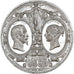 France, Médaille, Napoléon III et Victoria, Visite en Angleterre, 1855, Étain