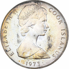 Cook Islands, Elizabeth II, 2 Dollars, 20th Anniversary - Coronation, 1973
