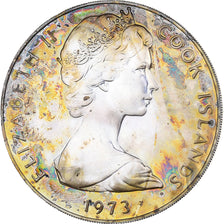 Cook Islands, Elizabeth II, 2 Dollars, 20th Anniversary - Coronation, 1973