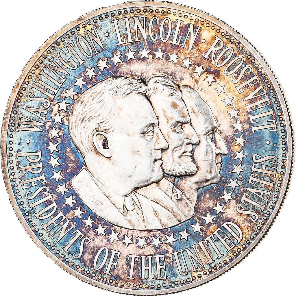 United States, 1 Troy Ounce, Presidents of the U.S., 1981, Silver, AU(55-58)