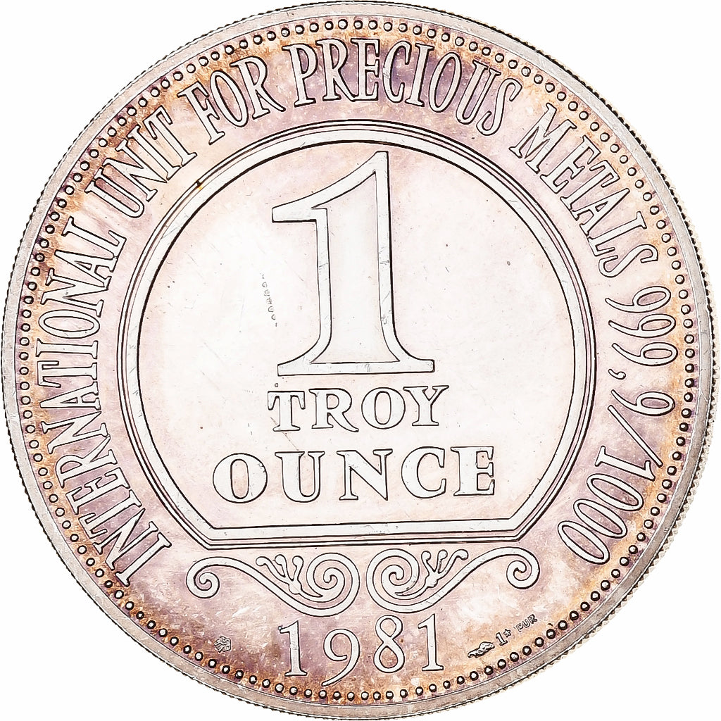 United States, 1 Troy Ounce, Presidents of the U.S., 1981, Silver, AU(55-58)