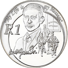África do Sul, Rand, Mahatma Gandhi, 2008, Proof, Prata, MS(65-70)