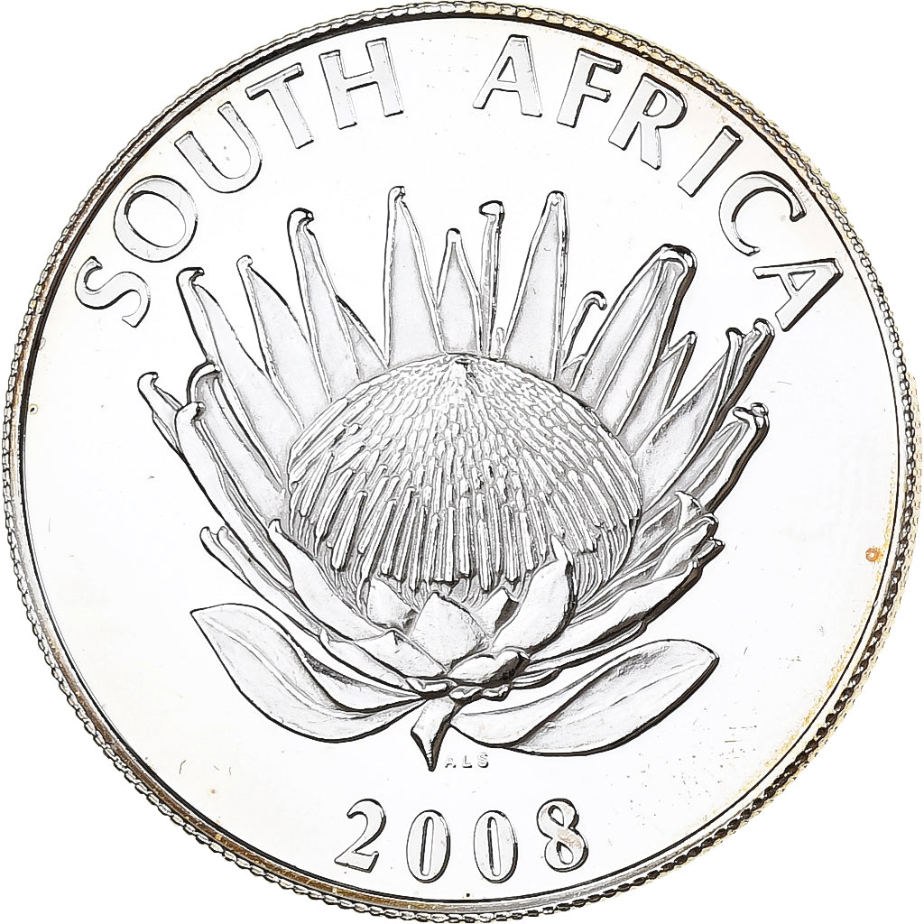 Afrique du Sud, Rand, Mahatma Gandhi, 2008, BE, Argent, FDC