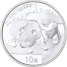 China, 10 Yüan, Panda, 2008, Plata, FDC
