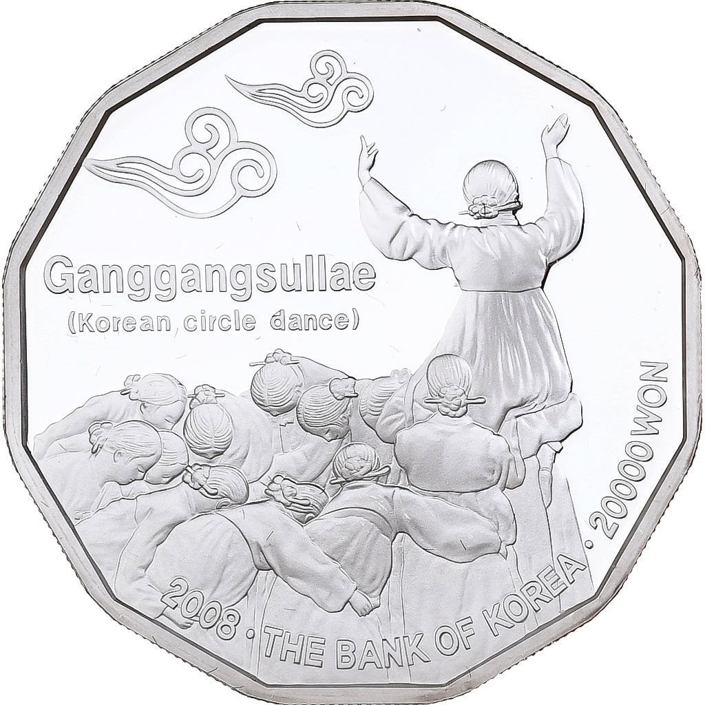 Coreia do Sul, 20000 Won, 2008, Prata, MS(65-70)