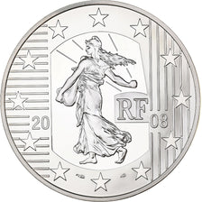 France, 1,5 Euro, Ve République, 2008, Pessac, Silver, MS(65-70)