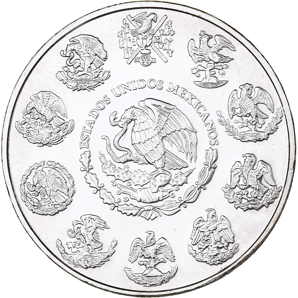 Mexico, 1 Oz, 2008, Mexico City, Silver, MS(65-70)