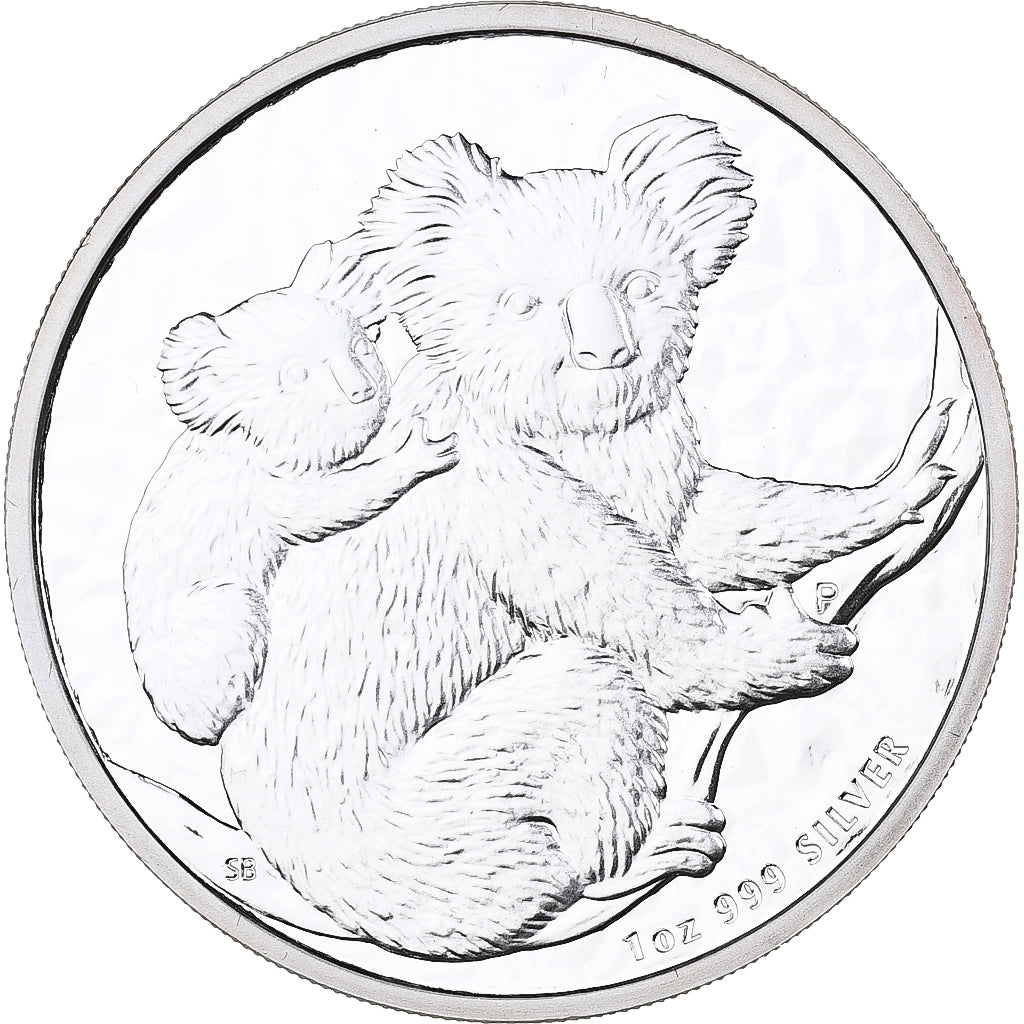 Australia, Elizabeth II, Dollar, Koalas, 2008, Silver, MS(65-70)