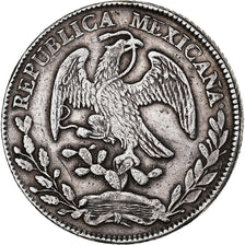 Messico, 8 Reales, 1874, Zacatecas, Argento, BB