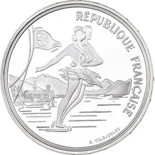 France, 100 Francs, 1992 Olympics, Albertville, Ice Skating, 1989, MDP, Silver