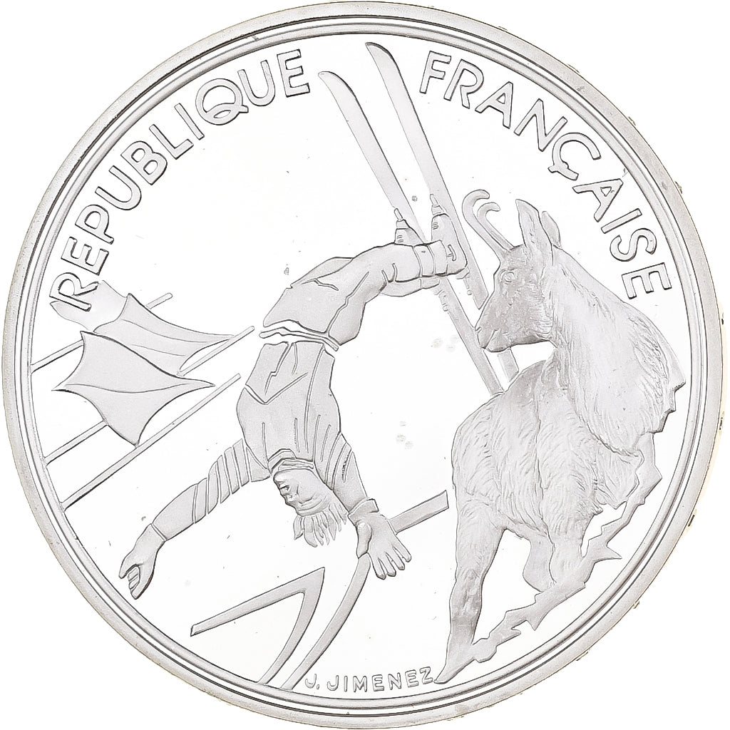 Frankreich, 100 Francs, 1992 Olympics, Albertville, Free-style Skiing, 1990
