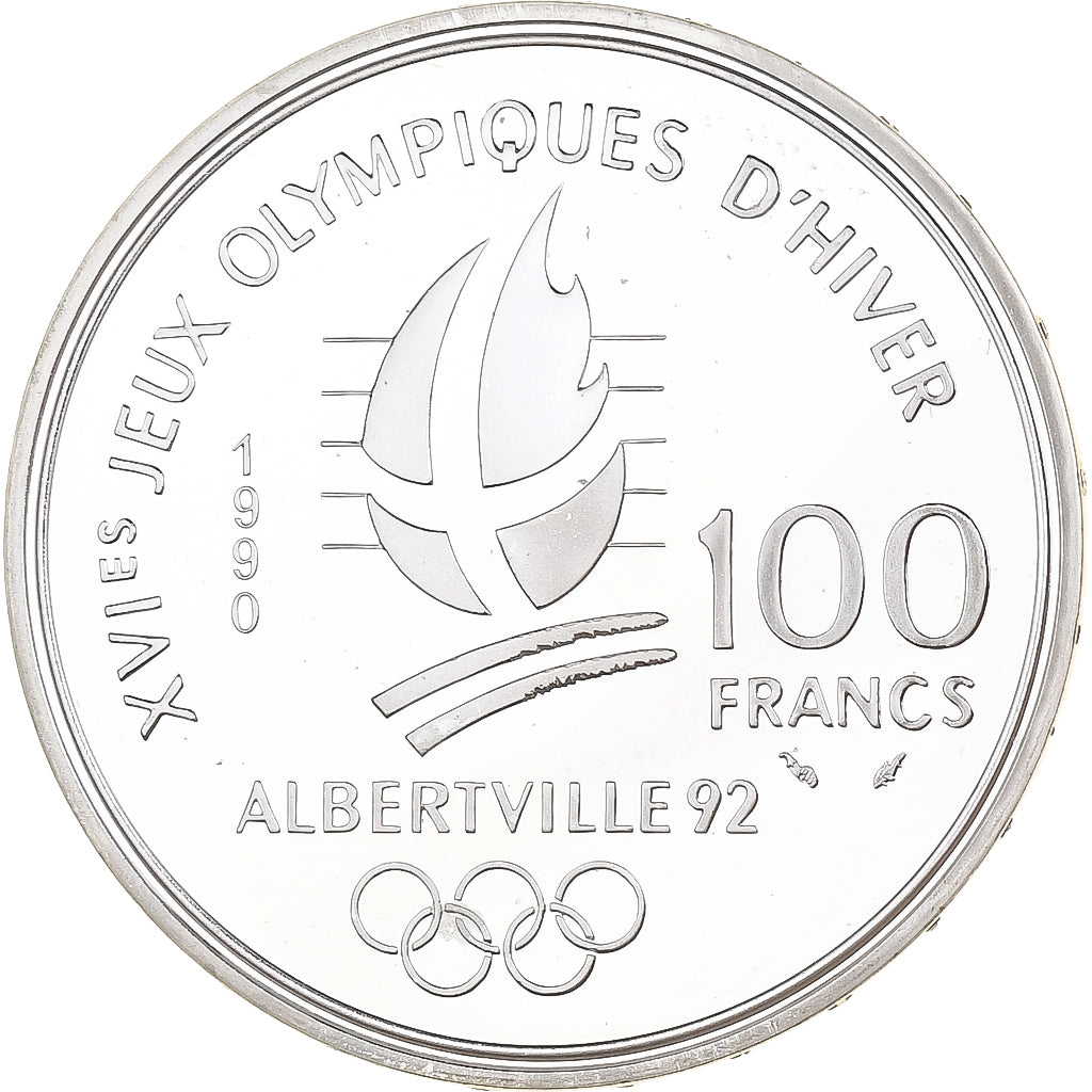Frankreich, 100 Francs, 1992 Olympics, Albertville, Free-style Skiing, 1990