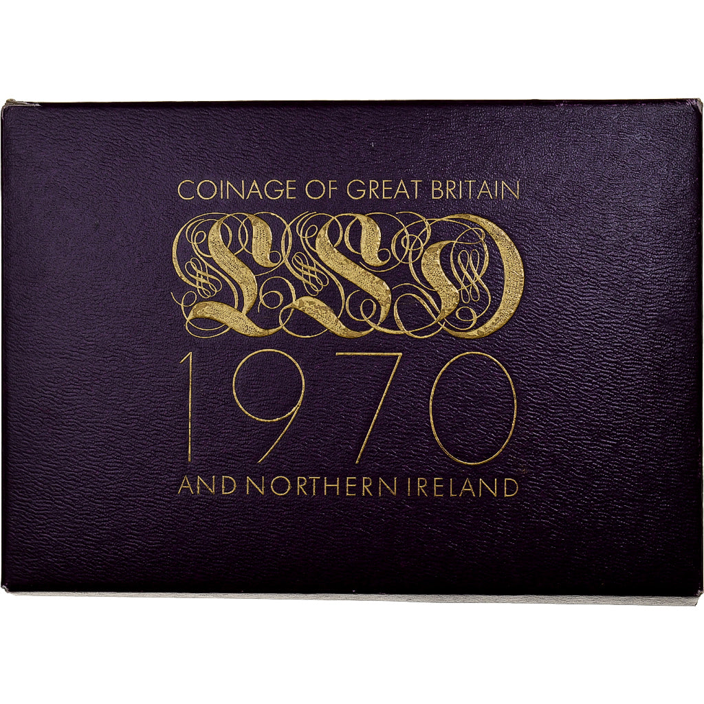 Grã-Bretanha, Elizabeth II, Set 1/2 Penny to 1/2 Crown + Token, 1970, British