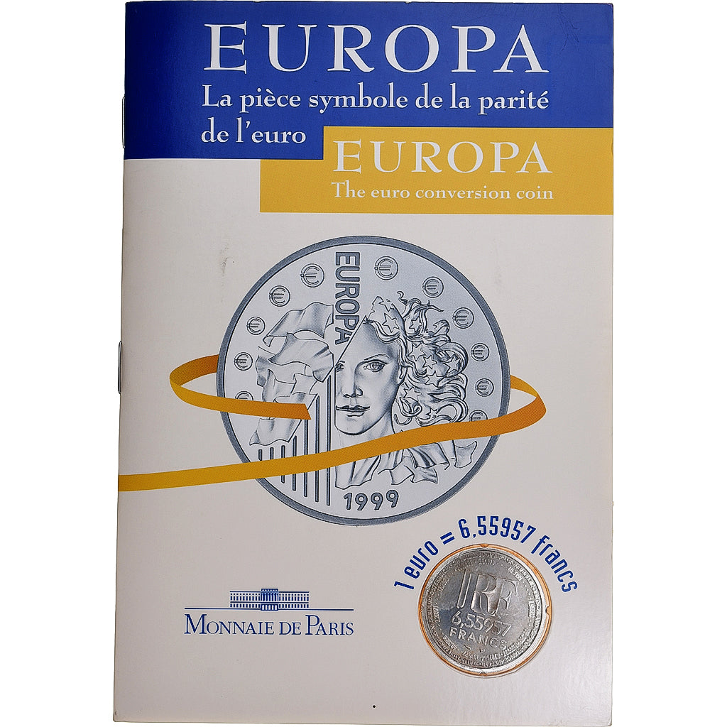 France, 6.55957 Francs, Europa, 1999, MDP, Silver, MS(63)